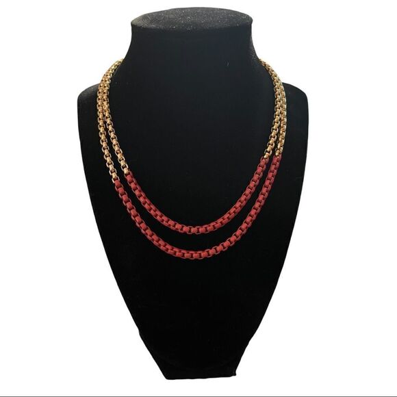 NWT ALFANI Color Box Chain Layered Collar Necklace, 17" + 2" extender - Picture 1 of 6